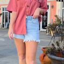 Boutique NWT Pink Button Up Top Photo 1