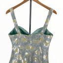 Lulus Lulu’s Blooming Love Light Blue Yellow Floral Jacquard Mini Dress size Medium Photo 7