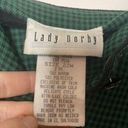 Houndstooth Vintage Lady Dorby Green  Button Up Blazer Jacket Photo 5