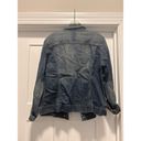 Gap Vintage  Denim Jacket Women’s Large L Blue Long Sleeve Button Up Stretchy Photo 3