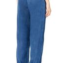 Rebecca Taylor  La Vie Tissue Denim Chambray High Rise Tapered Smocked Hem Pant Photo 4