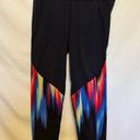 Sweaty Betty  London Power Leggings 7/8 Black Red Blue Strobe Pocket Size Small Photo 2