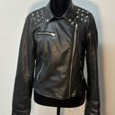 Miss London Faux Leather Jacket Black Size Med Zipper Pockets Biker Moto Photo 7