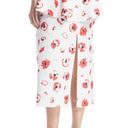 Proenza Schouler $1950  2 High Slit Midi Skirt Peplum Poppy Cream White Red Black Photo 2