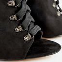 JustFab Black Aileena Lace Up Heel Booties Photo 3