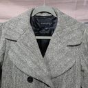 Banana Republic Black Herringbone Metallic Wool Blend Women's Coat Size Medium Photo 3