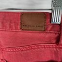 American Eagle  Womens Red Orange Twill Button-fly Wide Leg Crop Size 00 Long Photo 7