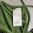 Good American  Womens 4 US XL Tiny Ties Triangle Swim Bikini Top Olive Green NWT Photo 2