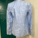 Magaschoni  NWT 100% Linen baby blue double breasted blazer - XS ($228 retail) Photo 6