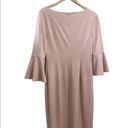 Harper  Rose Women's Pink Blush Bell Sleeve Bateau Neck Sheath Dress NWT Sz 8 Photo 6