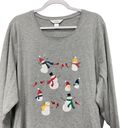 cj banks  Women's Snowman Holiday Christmas Sweatshirt plus size 3X Gray Photo 3