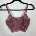 Bozzolo  Dark Mauve Floral Lace Bralette Photo 4