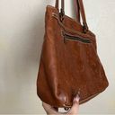 Patricia Nash  Poppy Tooled Brown Leather Tote Bag Photo 2