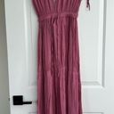 Elan Ruched Tiered Cover Up Maxi Dress X-Small PINK VIOLET  Photo 6