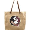 Little Earth Florida State Seminoles FSU Burlap Market Tote Bag Photo 0