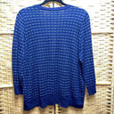 Halogen NWOTs  Blue Dash Line Pattern Cardigan Size 1X Photo 1