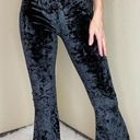 Daisy Del Sol Black Velvet High Rise Flare Bell Bottom Pants Photo 4