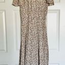 Nordstrom AFRM x  | Brown Cream Nudes Neutrals Open Back Flutter Sleeve Maxi | XL Photo 0