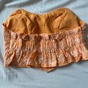 Boutique Orange White Flower Tube Top Corset Photo 2