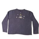 Croft & Barrow Croft Barrow‎ Winter Cardigan Purple Snowman Wool Blend Holiday Christmas XL Photo 1