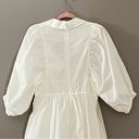 Hunter Bell White Noah Dress Pockets Collared Cotton Mini Swing Dress  Medium Photo 8