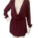 Cache Caché Maroon Casual Open Back Top Photo 0