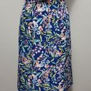 Talbots  blue floral pull on a-line skirt size 16 Photo 0