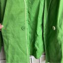 Mango Linen Blazer Lapel collar Green size XXL Photo 7