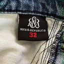 Rock & Republic  Washed Denim Fly Front Boot Cut Mid‎ Rise Jeans Size 32 Photo 6