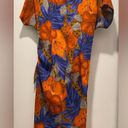 Jacqueline Ferrar VTG 80s 90s  Colorful Tropical Hawaiian Floral Wrap Dress - 14P Photo 9