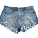 Volcom Women’s  Jeans 1991 cut off geometric print denim shorts Photo 0