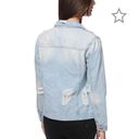 Thread and Supply  Alyssa Light Wash Blue Denim Distressed Jacket Size Small Photo 1