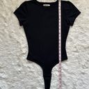 Madewell Bodysuit Crewneck Thong Short Sleeve Cotton-Blend True Black S NWT New Photo 11