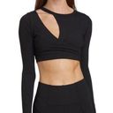 n:philanthropy n philanthropy Womens Small Crop Top Black Cut Out Long Sleeve Streetwear NWT Photo 0