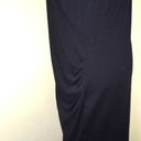 Banana Republic EUC  Womens Mock Wrap Dress Solid Blue Midi V Neck Long Sleeve L Photo 3