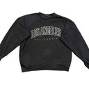 Brandy Melville John Galt Women's One Size Oversized Dark Gray Los Angeles Crewneck Sweatshirt Photo 0