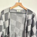 Simply Southern NEW  Plaid Open Midi Cardigan Sweater Gray Size L Photo 1