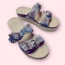 Just Fab Snake Double Strap Platform Espadrille Slides Size 9. Photo 1