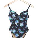 We Wore What NWT  UNDERWIRE ONE-PIECE SWIMSUIT BLACK MULTI Photo 2