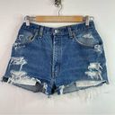 Levi's Vintage  505 Petros Redone Distressed Ripped High Rise jean shorts women 29 Photo 0