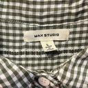 Max Studio  women’s ruff cap sleeve button down shirt size large . Photo 2