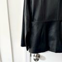 Kenneth Cole Reaction  Black Leather Vintage Y2K Button Up Blazer Jacket Large Photo 12