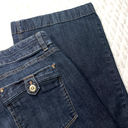 White House | Black Market  WHBM Blanc Flare Jeans size 12 Trouser Leg Blue Denim Photo 3