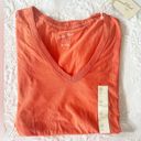 Universal Threads NWT Universal Thread Autumn Leaf Brown Orange Plain TShirt Tee Size M V-Neck Photo 0