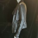 Bar III HP!  Black Faux Leather Drape Jacket (S) Photo 3