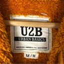 Urban Basics  U2B Orange Fleece Sherpa Pullover Hoodie Sweatshirt M Photo 3