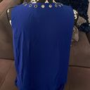 Carmen Marc Valvo  Royal Blue Tank Blouse Size Medium Photo 3