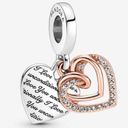 Pandora Charm Entwined Hearts Double Dangle Charm Photo 0