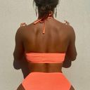 Neon Coral Two Piece High Waisted Swimsuit Photo 5