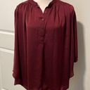 Rebecca Minkoff  burgundy oversized 3/4 sleeve blouse sz M Photo 0